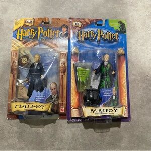 Vintage Harry Potter Slytherin Malfoy Action Figures 2001 Mattel Wizard